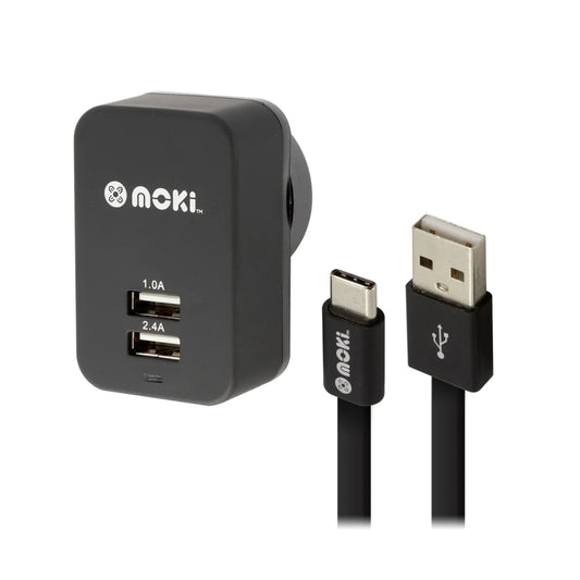 Moki Type-C USB Cable + Wall