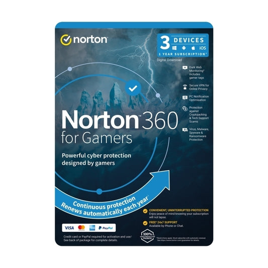 Norton 360 Gamer 1U 3D 1 Yr