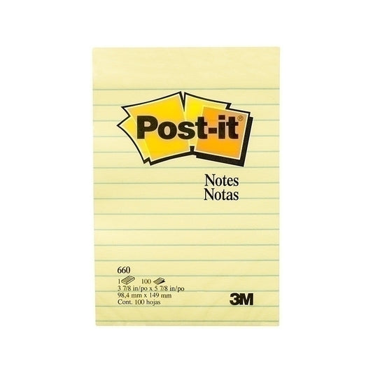 Post-It 660 Yellow 98X149 Pk12