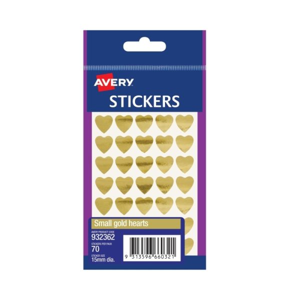 AV Gold Heart 15mm Pk70 Bx10