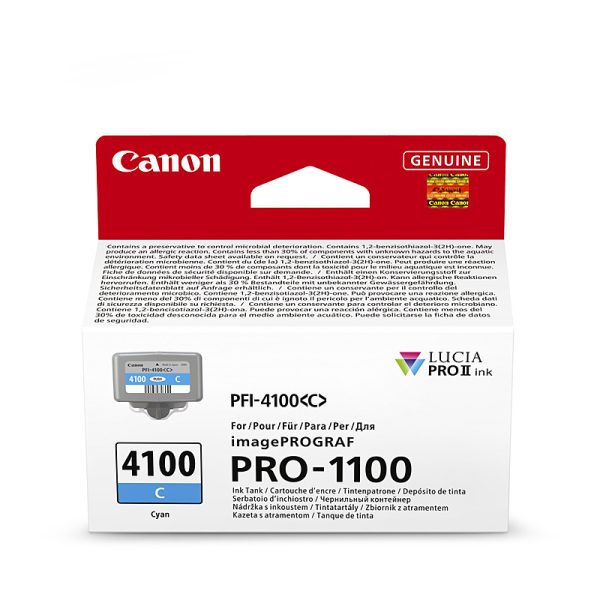 Canon PFI4100 Cyan Ink Cart - Image 2