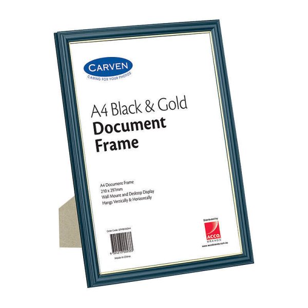 Carven Doc Frame Black/Gold A4