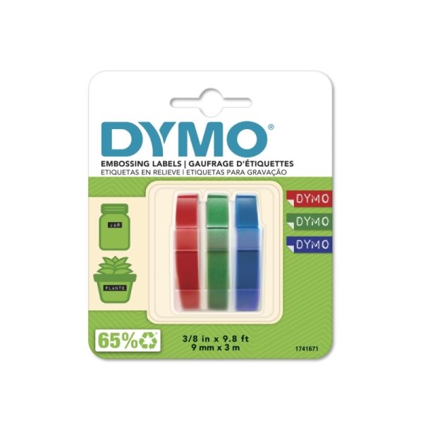 Dymo Emb Tape 9mmX3m Asst Pk3 - Image 2