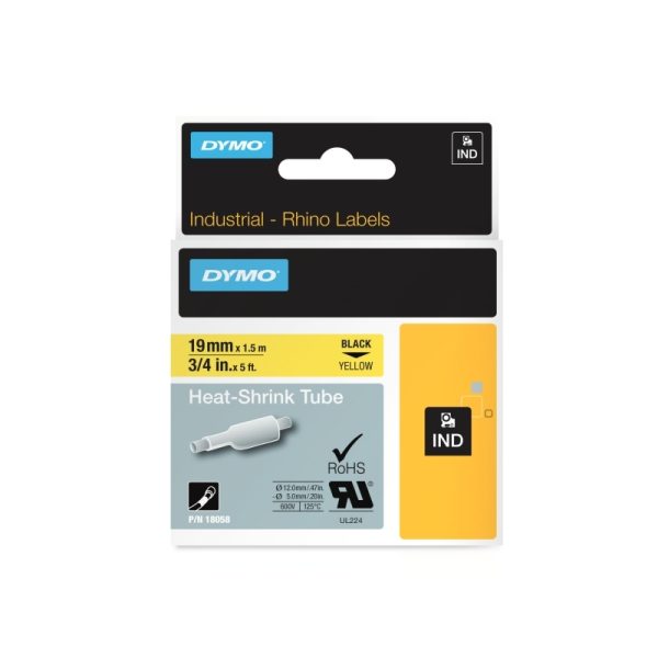 DYMO Rhino H/S Lbl 19mm Yellow - Image 2