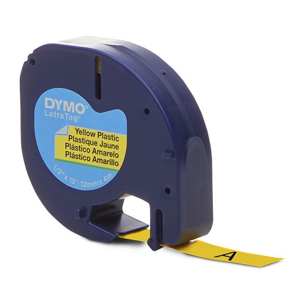 Dymo LT Plastic 12mm x 4m Yell - Image 2