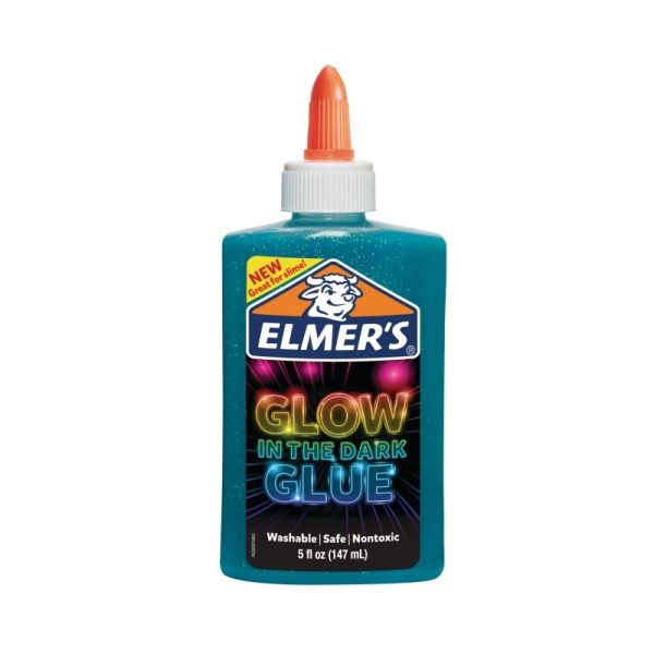 Elmers Glow Glue 147ml Blu Bx3