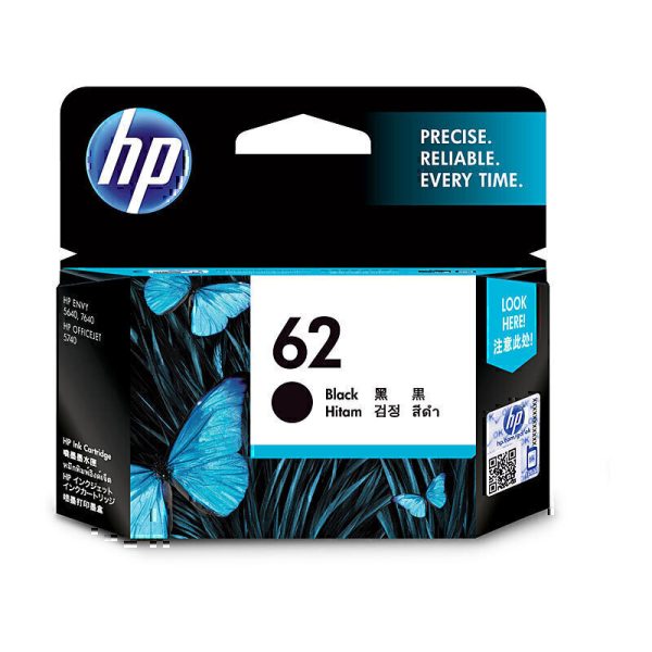 HP #62 Black Ink C2P04AA