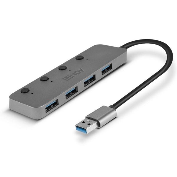 Lindy 4 Port USB 3.0 Hub Switc - Image 3