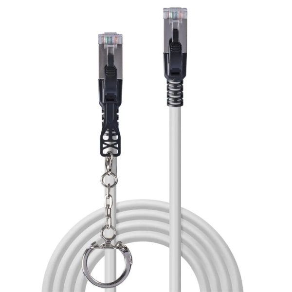 Lindy 0.3m Locking Cable Grey - Image 2