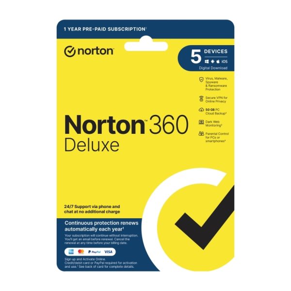 Norton 360 Deluxe 1U 5D 1 Yr