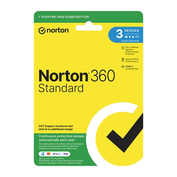 Norton 360 Standard 1U 3D 1Yr