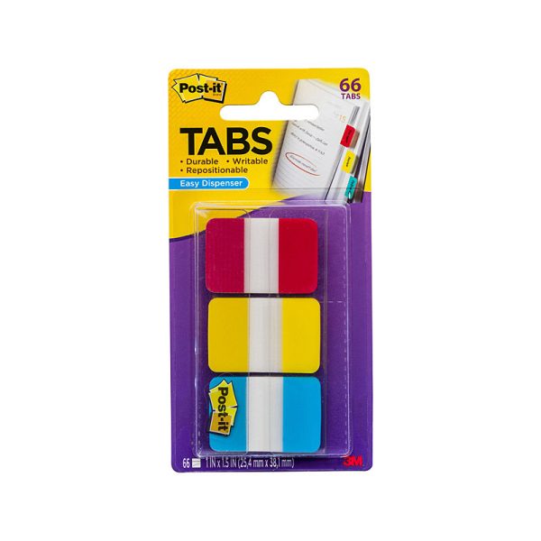 Post-It Tab 686-RYB Pk66 Bx6