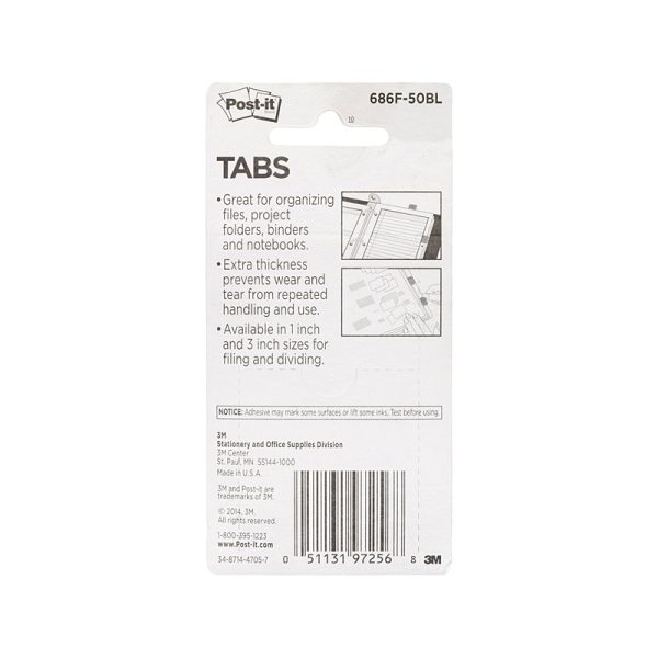 P-I Tabs 686F-50BL Pk50 Bx6 - Image 2