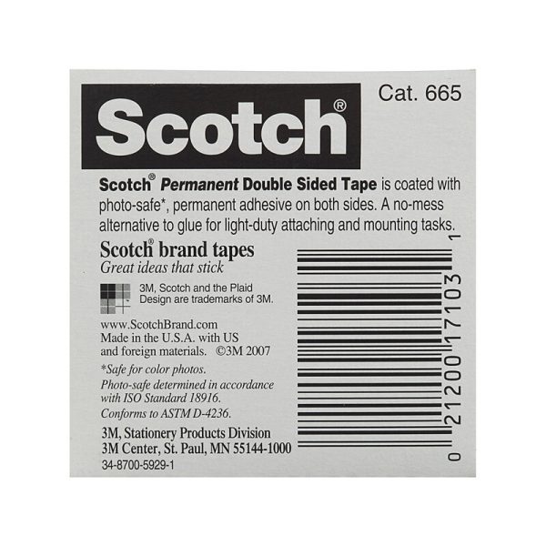 Scotch D-S Tape 665 12mm Bx12 - Image 4