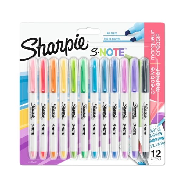 Sharpie S-Note Mrkrs Pk12 Bx12