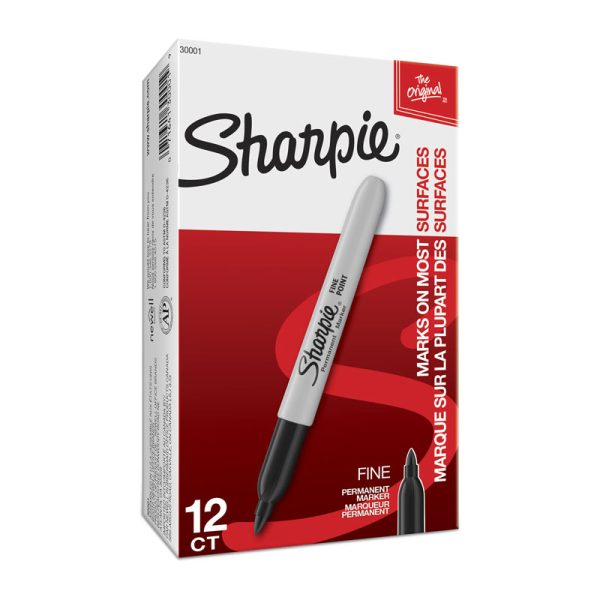 Sharpie Perm Markr FP Blk Bx12 - Image 2