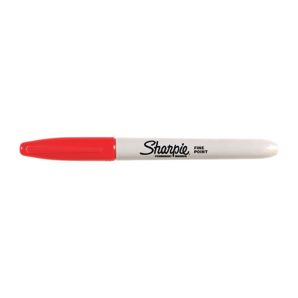 Sharpie Perm Mrkr FP Red Bx12 - Image 2