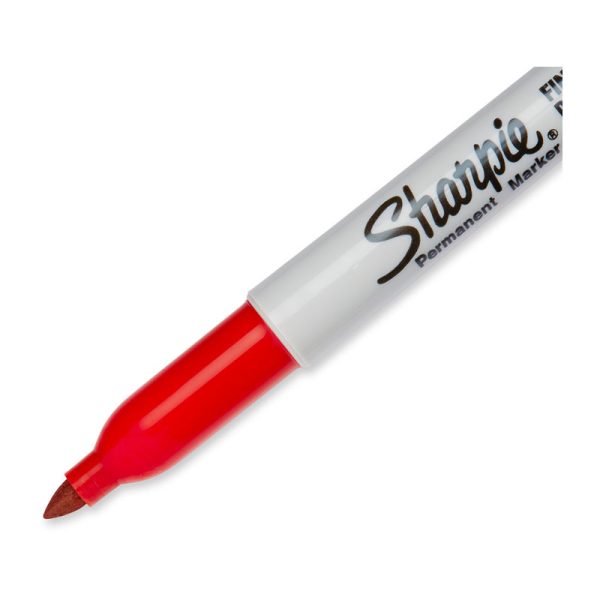 Sharpie Perm Mrkr FP Red Bx12 - Image 3