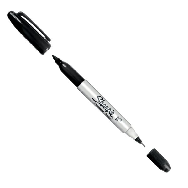 Sharpie Marker TwinTip Blk Bx6 - Image 2