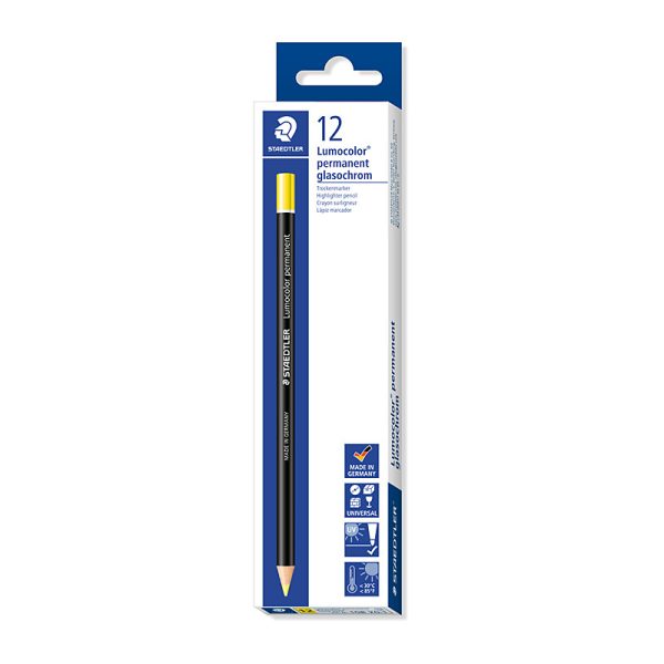 Staedtler Perm Pencil Ylw Bx12