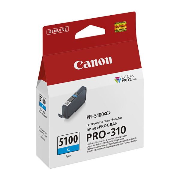 Canon PFI5100 Cyan Ink Cart - Image 2