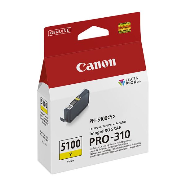 Canon PFI5100 Yellow Ink Cart - Image 2