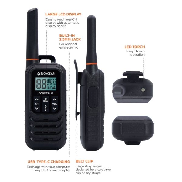 EcoX UHF 1W 2 Pk Black - Image 7