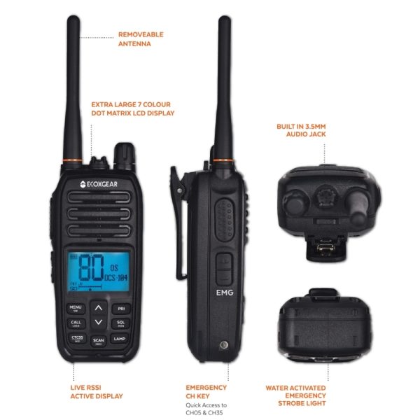 EcoX UHF 5W 2 Pk Black - Image 5