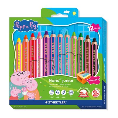 ST Peppa Pig 3in1 Pencils Pk12