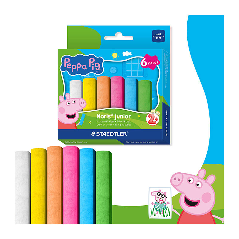 ST Peppa Pig SW Chalk Pk6 Bx10 - Image 2